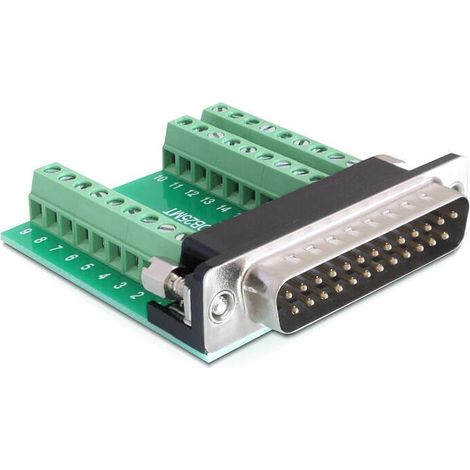 Delock Adaptador Sub-D negro bloque de bornes 27 pines