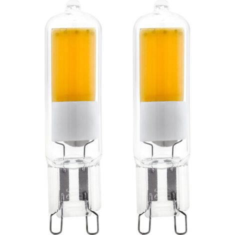 Eglo LED G9 base a perno set di 2 lampadine a doppia spina, 2 Watt ciascuna (equivalente a 21 Watt), 200 Lumen, illuminante bianco neutro, 4000k, perno lampadina Ø 1,5 cm