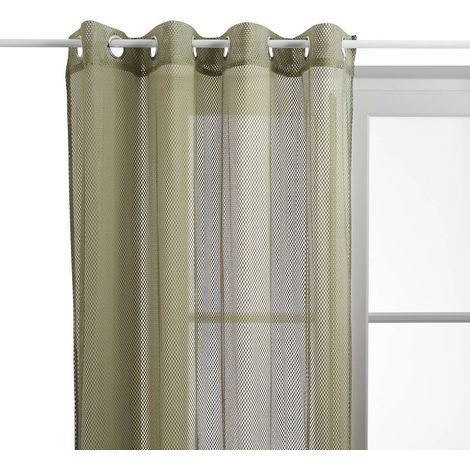 Zina voile 140x240cm verde cachi - Atmosphera créateur d'intérieur