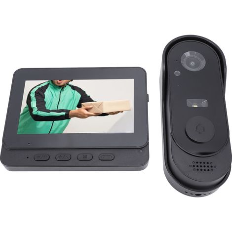 Interphone vidéo sans fil et étanche avec appairage rapide, protection antivol et notifications push sur un écran de 4,3 pouces. (1/5)