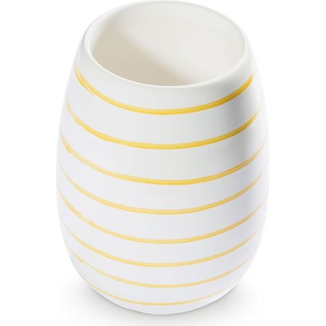 Gmundner Keramik Gelbgeflammt, Vase (H: 15cm)