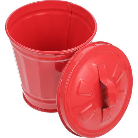 Mini Poubelle Pot de Fleurs Décoratif Multifonctionnel avec Couvercle pour Bureau et Comptoir pour Chambre et Salon (1/5)
