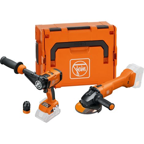 Fein Ventaja-Combo Batería: Taladro Atornillador a Batería ASCM 18-4 QM AS & Amoladora Angular a Batería CCG 18-125-12 en L-Boxx 99100000837 (1/5)