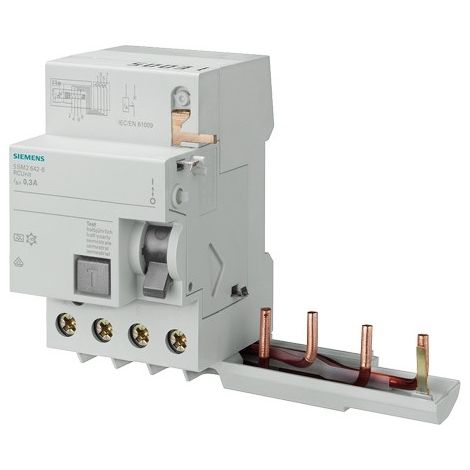 Blocco differenziale Siemens 4P 40A 300mA tipo AC 3 moduli per 5SL6-SL4 5SM26430