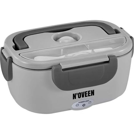 N'OVEEN Lunch Box Scaldapranzo elettrico de Food LB2410 con capacità de 1,6 litri - 230 V + 12 V (auto) fino a 60°C per i viaggi (1/4)