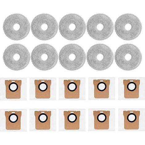 Dust Bags avec Xiaomi Robot Aspirateur(X20 Max/D109GL/X20Pro) avec Xiaomi Mijia M30 M30S M40 Serpillière Cloth (1/4)