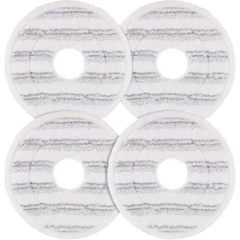 4 tampons de nettoyage gris compatibles avec les recharges Vileda Spin et Clean Mop, tampons de nettoyage en microfibre lavables et réutilisables (1/5)