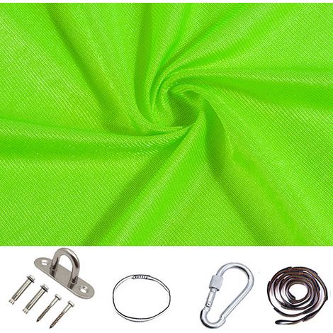 Balançoire de thérapie sensorielle pour enfants, intérieur-extérieur 360 ° Hamac pour enfants balançoire élastique thérapie étreinte chaise suspendue 280150CM (vert gazon)Accessoires inclus (1/5)