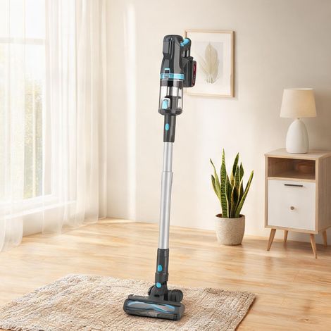 Aspirateur balai sans fil bleu et gris en ABS et PC avec moteur (1/5)