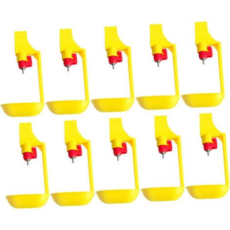 Abreuvoir Automatique pour Poulets, Gobelet à Bille en Plastique, 10 Pièces, pour Volière et Poulailler, Installation Facile Couleur Aléatoire (1/5)
