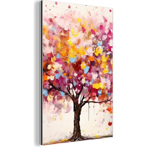 CUADRO DE METAL Acuarela - Árbol - Arte - Abstracto Cuadros Para Dormitorio 60x90 (1/5)