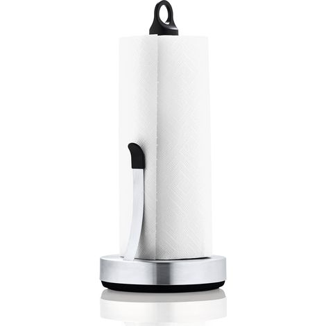 Blomus Rotolo da Cucina Porta Asciugamani di Carta Loop, Acciaio Inossidabile, Argento/Nero, 15 x 15 x 34 cm (1/5)