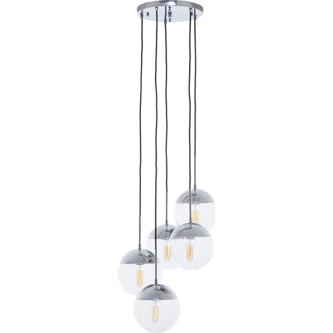 Premier Housewares Revive Chrome Finish Five Pendant Lights (1/5)