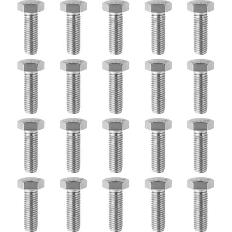 Lot de 20 Boulons Hexagonaux M10 X 30 mm en Acier Inoxydable A2 304 pour Montage de Modules PV Crochets de Toit Et Assemblage de Rails Fixations Résistantes à La Corrosion (1/5)