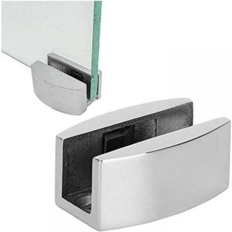 2pcs Sliding Glass Door Guides, Stainless Steel Door Floor Roller Guides Swing Stopper, Suitable for 10-12mm Thickness Glass Doors (1/5)