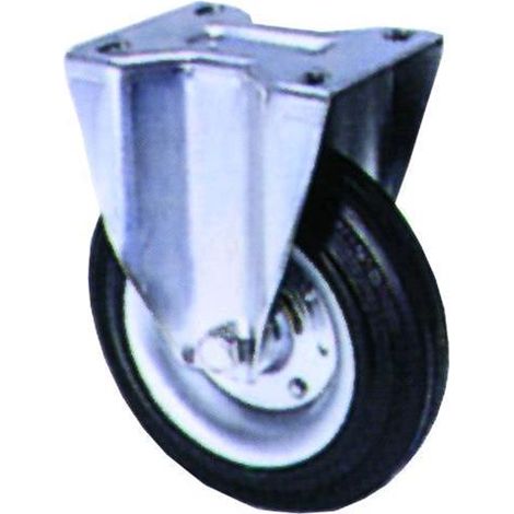 Ruota Gommata Con Base Fissa Qf-A04 Mm. 160X38
