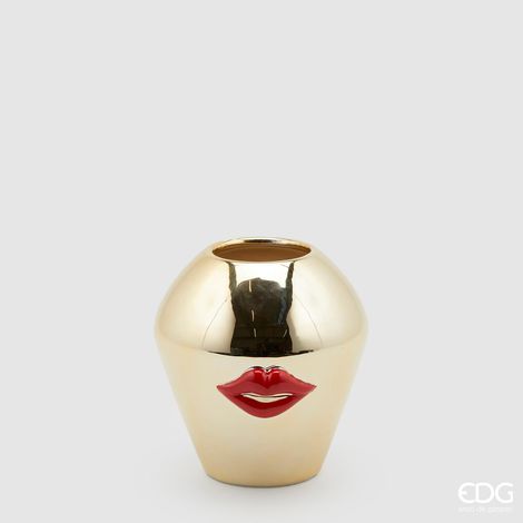 VASO KISS ORO 14XH15CM ADDOBBI NATALE DECOR DESIGN CASA