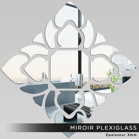 Miroir Plexiglass - Losange design - 100x100 cm (1/2)