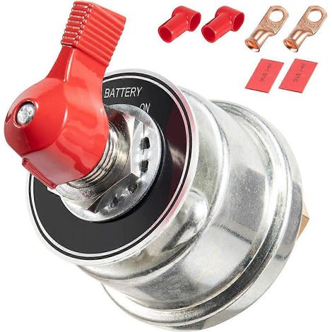 Interrupteur sectionneur de batterie principal 12/24 V avec plaque frontale (1/2)