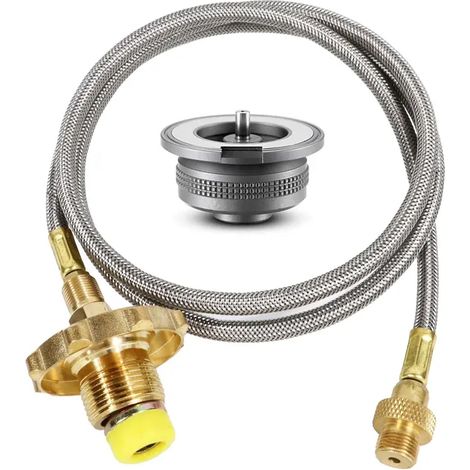 Adaptateur de remplissage de propane pour réchaud à gaz extérieur, tuyau de raccordement pour bouteille de gaz, adaptateur pour brûleur de camping, connecteur de tuyau pour bouteille de GPL, réchauds (1/5)