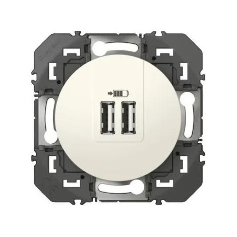 Legrand Dooxie doble cargador USB blanco 2 puertos