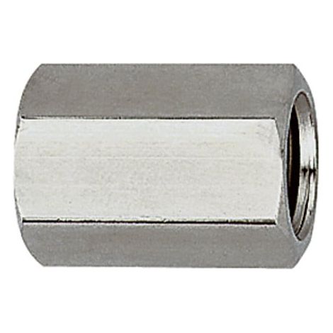 Riegler Muffe, Außensechskant, G 1, SW 41, Edelstahl 1.4571 (1/2)
