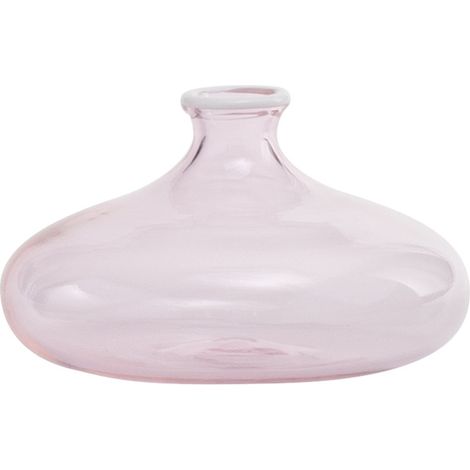 Vasetto Artigianale Un Fiore in Vetro Borosilicato Soffiato a Mano Colore Rosa Capacità 19cl Design Elegante Decorativo per Interni ed Esterni (1/5)