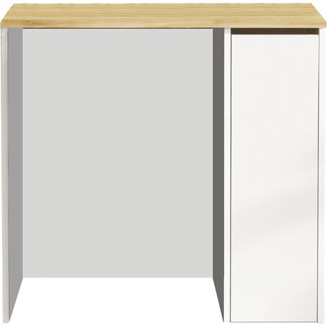 Badezimmermöbel für Waschmaschine aus Holz "SA1" - 93 x 60 x 88 cm - Weiß