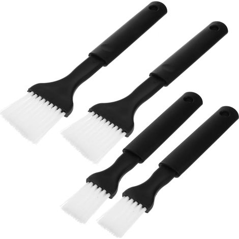 Juego de 4 brochas para barbacoa - Cerdas de nailon - Mango resistente al calor - Ideal para asar a la parrilla, hornear y rostizar. (1/5)