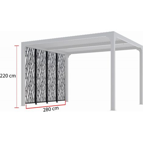 3 Pannelli Moucharabieh in Acciaio per Lato 3m per Pergola per 3630 (1/3)