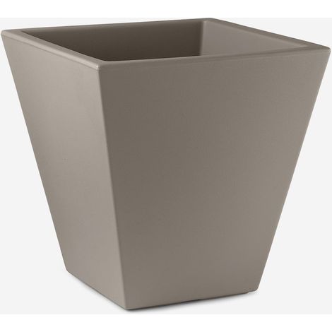 Vaso design in polietilene 50x50 da interno ed esterno Loto 50cm - Beige (1/3)