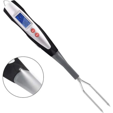 Filiyano-Thermomètre à viande, fourchette à barbecue avec thermomètre, thermomètre numérique, fourchette de cuisson numérique à lecture directe. (1/5)