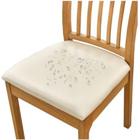 Lot de 1 housse de chaise de salle à manger imperméable, housse de chaise en similicuir avec fermeture à boucle pour chaises de salle à manger et de cuisine (1/5)