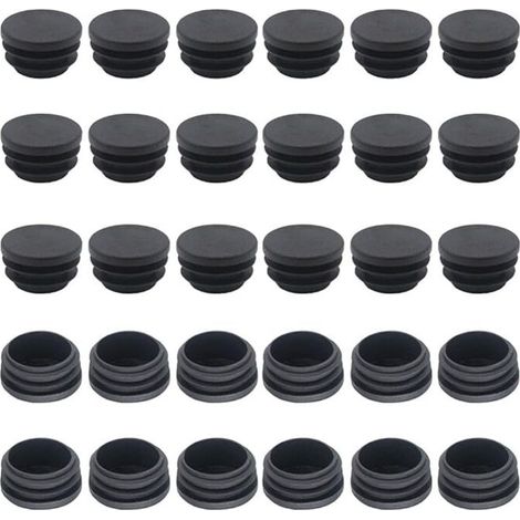 25-mm-Stuhlbeinkappen, 50 Stück, runde Rohrendkappen, runde Rohrendkappen, runde Einsatzendkappen, Stuhlbeinkappen, Pfostenkappen (1/5)