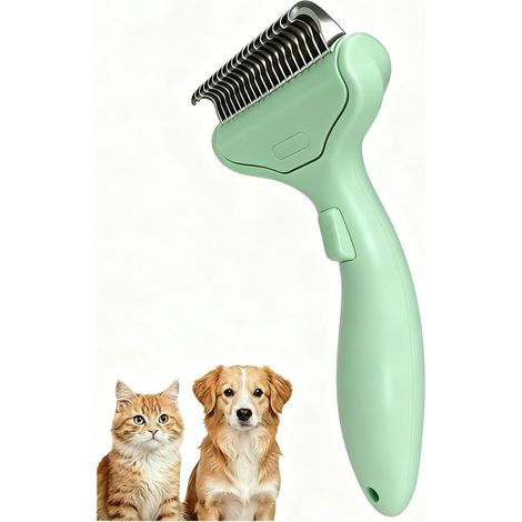 Selbstreinigende Bürste für Katzen und Hunde, Ein-Klick-Funktion, Entwirrt und entfernt lose Haare, Pflege- und Massagegerät (1/5)