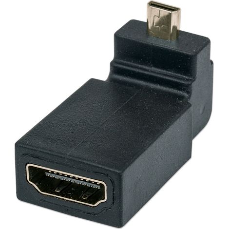 MANHATTAN Adattatore HDMI A Femmina / Micro D Maschio Angolato Nero (1/5)
