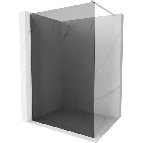 Mexen Kioto Walk-in-Duschwand 90 x 200 cm, grafit 8 mm, gebürstetes Nickel - 800-090-101-97-40 (1/5)