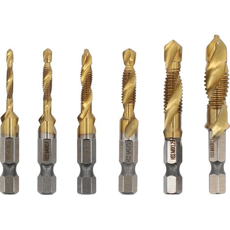 Utensile per trapano e filettatura Sthor m3-m10 HSS rivestimento titanio