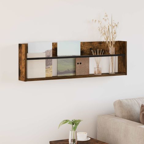 Magazinregal Geräucherte Eiche 100 x 12 x 30 cm Holzwerkstoff