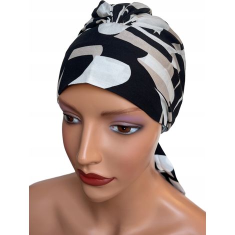 Pañuelo de mujer Tess x-1 de viscosa, turbante de primavera, también para después de la quimioterapia. (1/5)