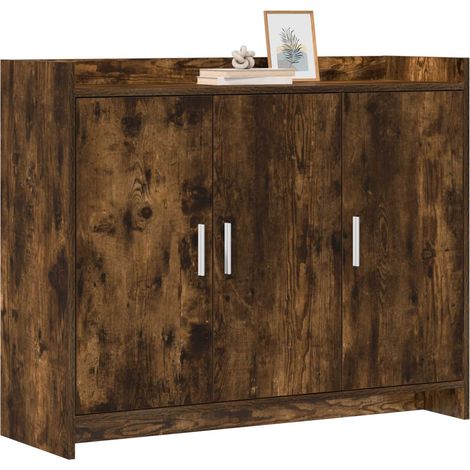 Credenza Madia Buffet Rovere Fumo 98,5 x 33 x 80 cm Legno ingegnerizzato CDS35266 (1/5)