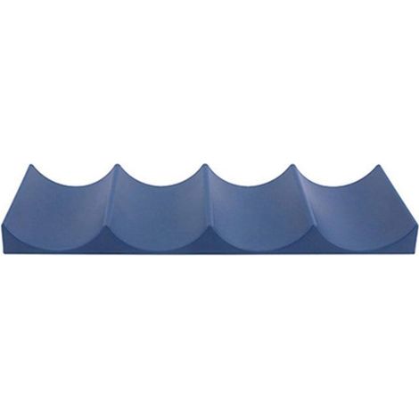 Porte-bouteilles pour réfrigérateur, rainures ondulées, support à bouteilles, casier à vin, empilable, lot de 2, bleu fo Étiquette (1/5)
