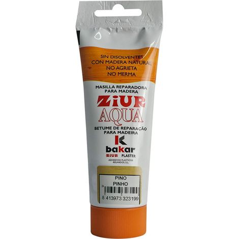 BAKAR Holzreparaturspachtel in wässrigem Medium "Ziur Aqua" Kiefernfarbe, leicht zu schleifen und schnell trocknend (150g)
