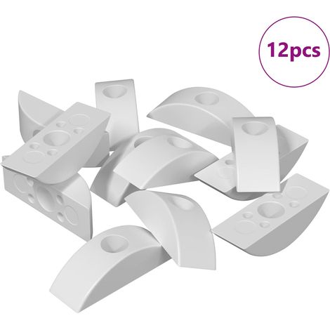 Half-moon Washer 12 pcs White M6 Polypropylene vidaXL