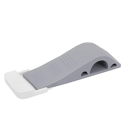 Butée de porte en caoutchouc, butée de porte en forme de coin, grise, lot de 3 (1/5)