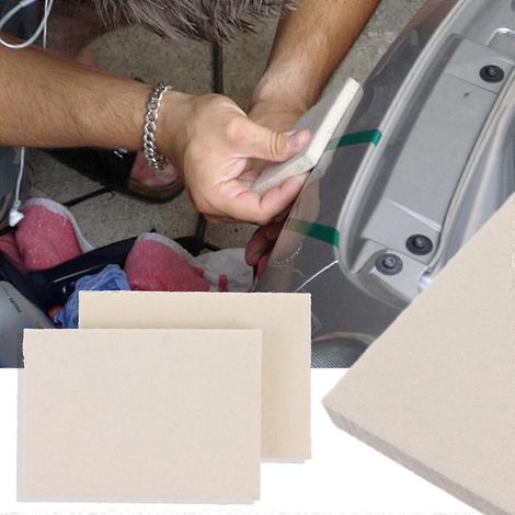 Raclette en laine pour film de protection automobile, outil de nettoyage et de pose de joints. (1/4)