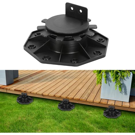 Jiubiaz Lot de 20 plots de terrasse réglables 30-60 mm en PP composite (1/5)