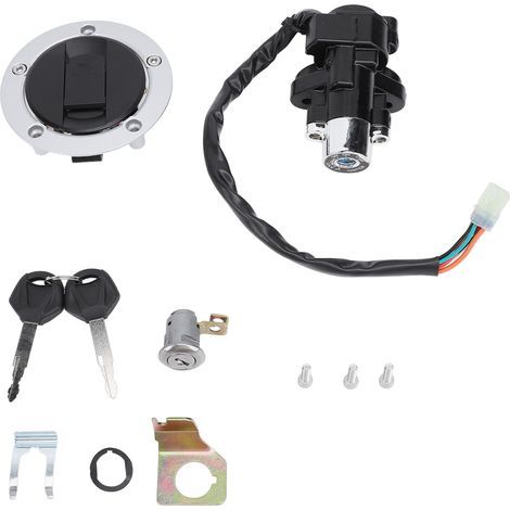 Couvercle de bouchon de gaz pour interrupteur d'allumage de moto, ensemble de verrouillage de clé de siège de remplacement pour Suzuki R600 R750 R1000 GSF650 (1/5)