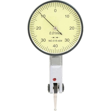 Indicador de cuadrante con guías de cola de milano métricas de precisión 0-40-0 0,01 mm con 2 sondas de acero de tungsteno (1/5)