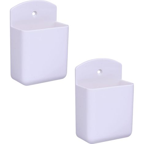 Support Mural Pour Télécommande - Autocollant Universel - Blanc - Lot De 2 (1/5)